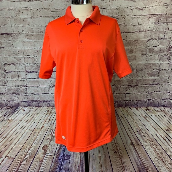 Fila Sport Golf Orange Active Fit Short Sleeve Polo - Picture 1 of 9